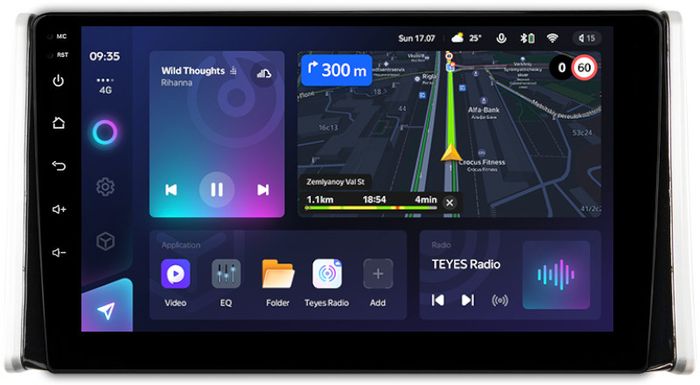 Магнитола для Toyota RAV4 5 2018-2022 (РФ/ОАЭ) - Teyes CC3 монитор 10" QLED на Android 10, Быстрая, CarPlay, 4G SIM-слот