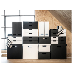 IKEA FJÄDERHARV  (ИКЕА ФЙЭДЕРХАРВ)  -  Контейнер с крышкой - антрацит 32х35х31 см