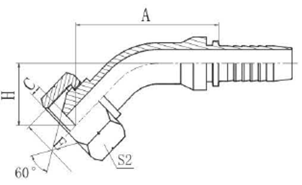 Фитинг DN 32 BSP (Г) 1.1/2 (45) (накидная гайка)