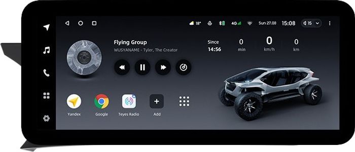 Магнитола для Mercedes Benz С W204 2011-2014 NTG 4.5 - Teyes LUX ONE ROUND монитор 12.3" 2K QLED на Android 10, Быстрая, CarPlay, 4G SIM-слот