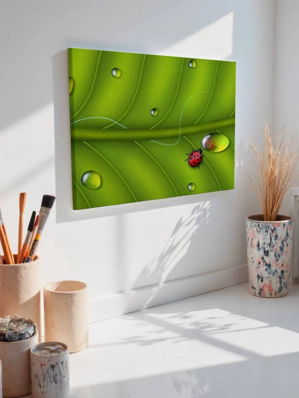Картина на стену 40 X 50 Божья коровка