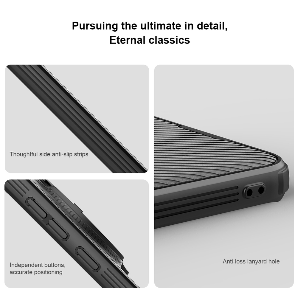 Чехол прозрачный тонированный (Transparent Black) от Nillkin с металлической крышкой и MagSafe на Huawei Honor Magic 7 Pro, серия CamShield Prop Magnetic Case