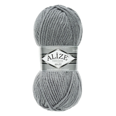 Пряжа Alize (Ализе) Superlana Maxi / уп.5 мот. по 100 г, 100м, 087 угольно-серый A