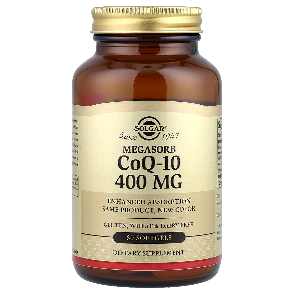 Solgar, Мегасорб с CoQ-10, 400 мг, 60 мягких желатиновых капсул