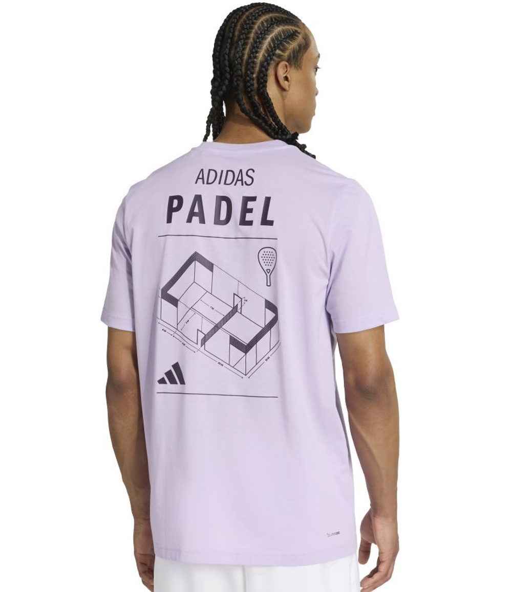 Мужская теннисная футболка Adidas Padel Category Graphic - violet