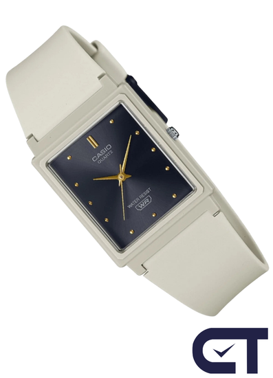 CASIO MQ-38UC-8A — классические аналоговые часы в матовом серо-бежевом цвете
