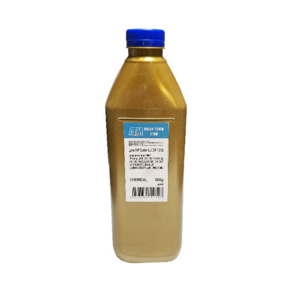 Тонер ATM для HP Color LJ CP 1215/1515/1525/СМ1312/CM1415/CP1025/2025 (500гр, голубой, Chemical) Gold