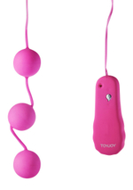 Розовые вагинальные шарики с вибрацией Power Balls