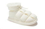 FEIYUE Tofu Insulated Shoes Waterproof Mid-top Casual Shoes Women"s Beige