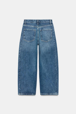 ZARA ДЖИНСЫ ZW COLLECTION ANKLE RELAXED СО СРЕДНЕЙ ПОСАДКОЙ, ВЫЦВЕТШИЙ СИНИЙ