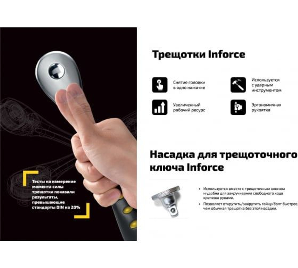 Набор инструментов 94 предмета 1/2, 1/4 Inforce 06-07-10