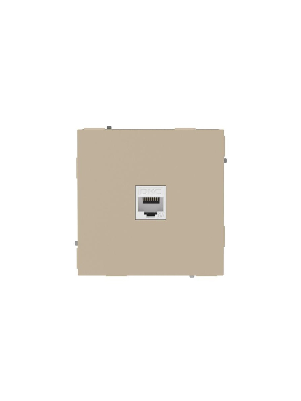 Розетка компьютерная 1-м KANT RJ45 кат.6A без шторки ванильн. марципан DKC 7015673