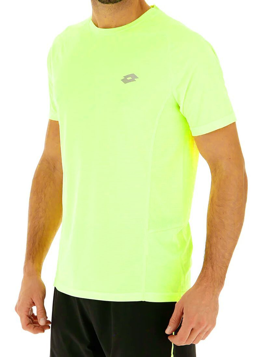 Мужская теннисная футболка Lotto Running - yellow neon