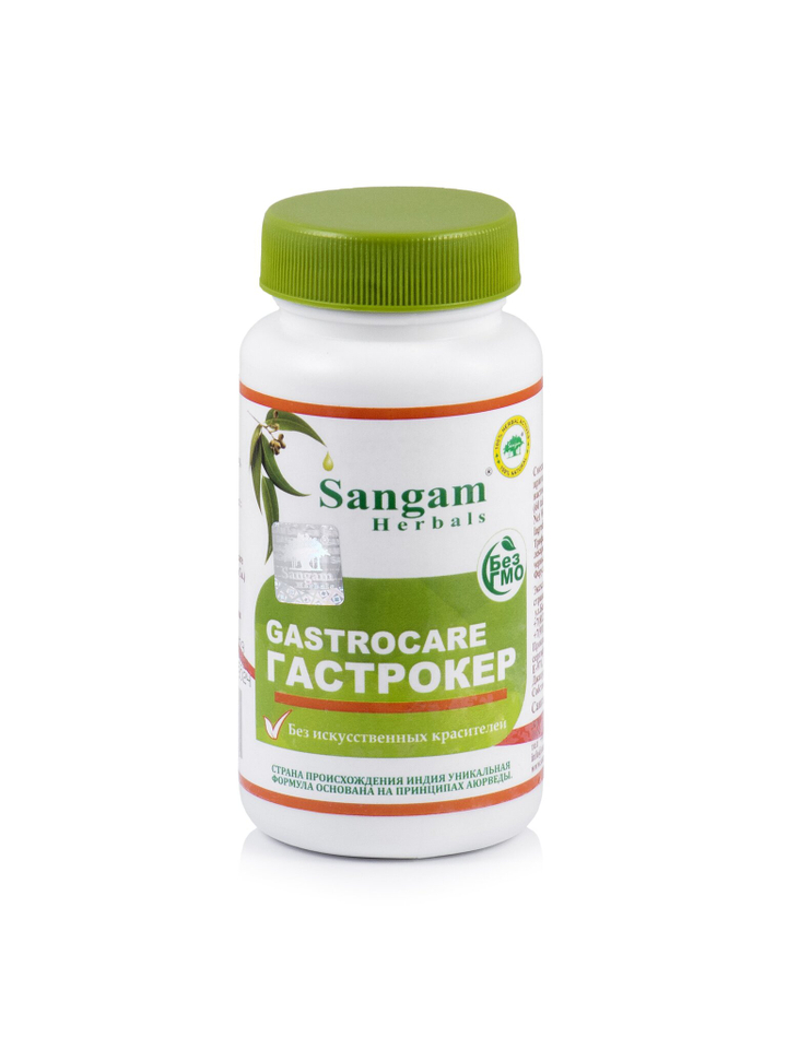 Sangam Herbals Gastroсare Гастрокер смесь сухого растительного сырья (750 мг) 60 таб