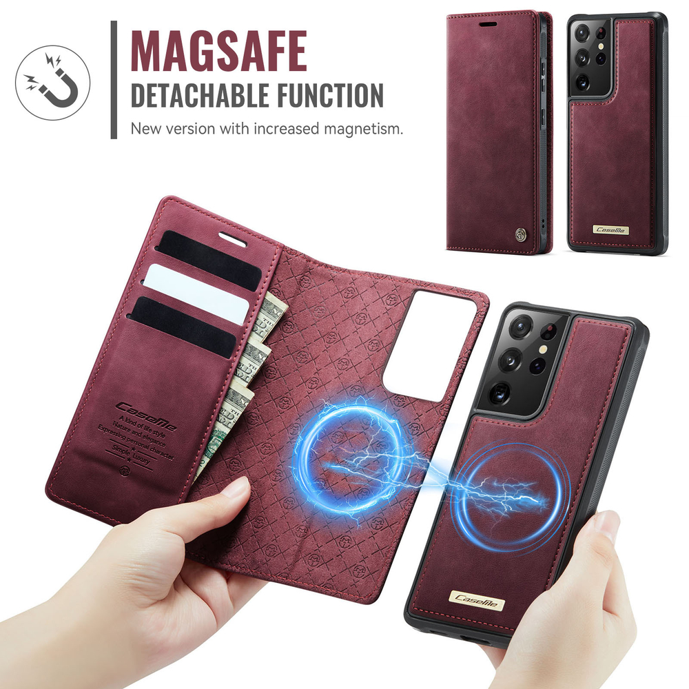 Чехол-кошелек CaseMe 2 in 1 MagSafe Samsung Galaxy S21 Ultra