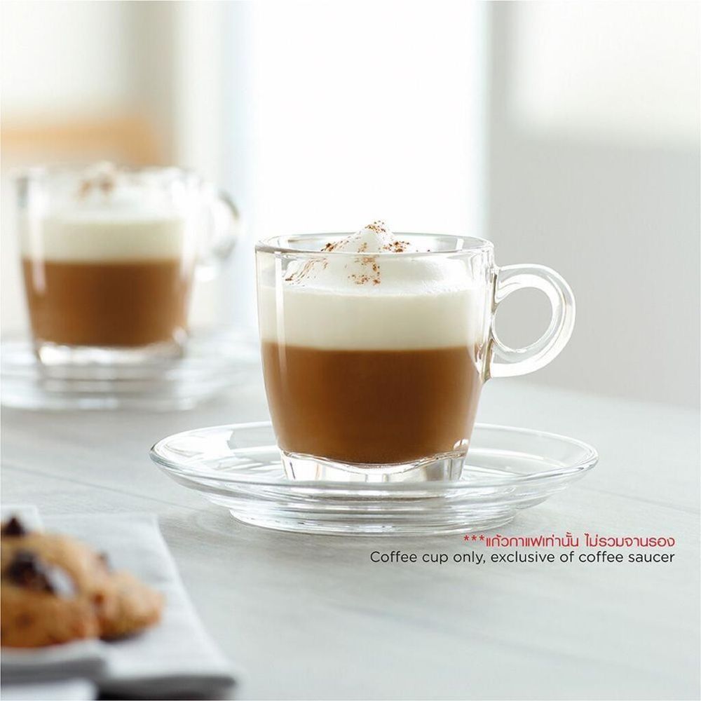 Чашка 195 мл кофейная "Cappuccino Caffe Premio" d 10,3 см h8,1 см стекло Ocean [6]