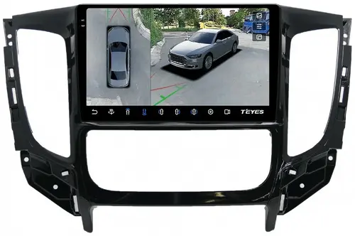Магнитола для Mitsubishi L200 5 2015-2019 (климат), Pajero Sport 3 2016-2023 (МКПП), FIAT Fullback - Teyes CC3-2K-360 на Android 10, Быстрая, 2K QLED, CarPlay, 4G SIM-слот, 4 камеры в комплекте