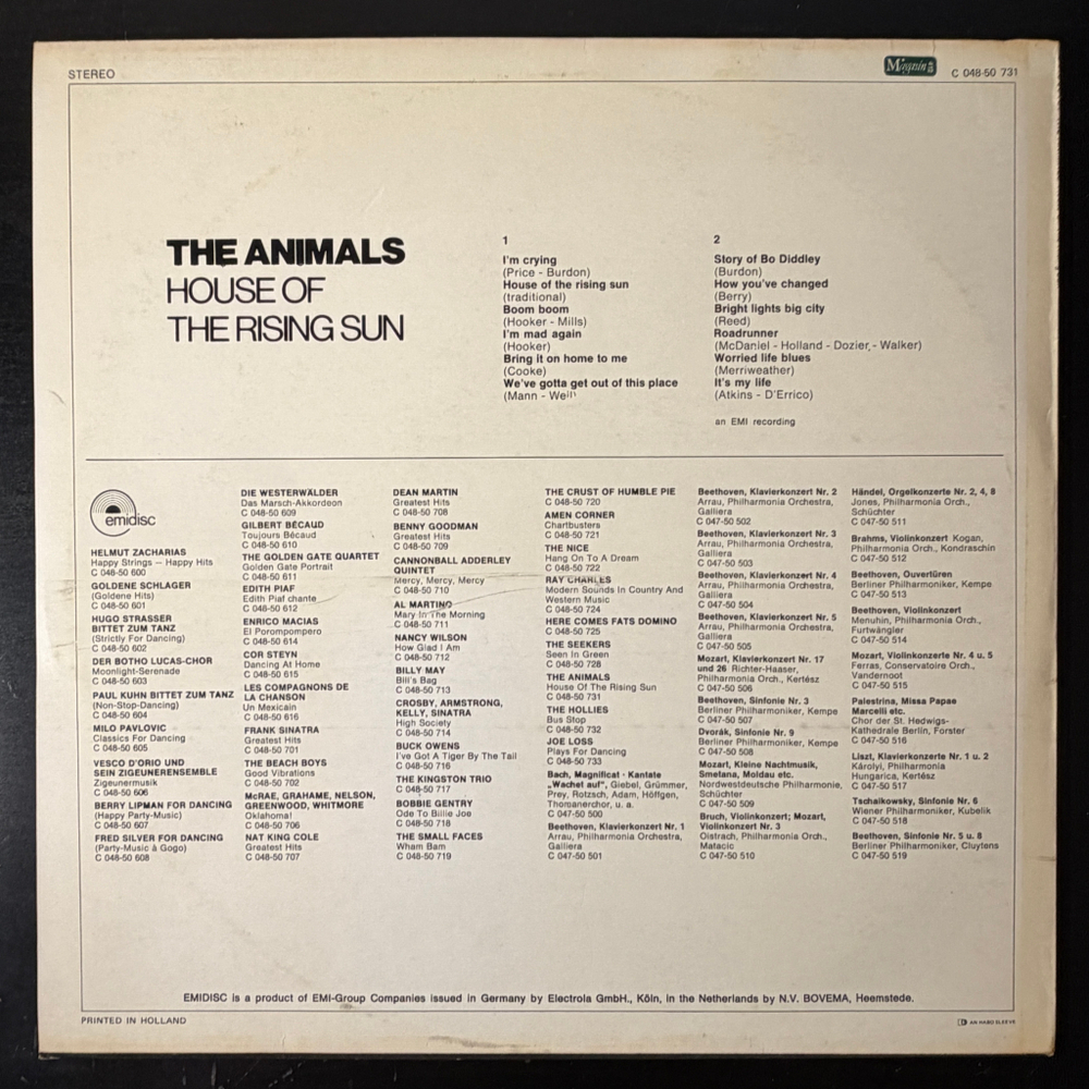 The Animals ‎– House Of The Rising Sun (Дания)