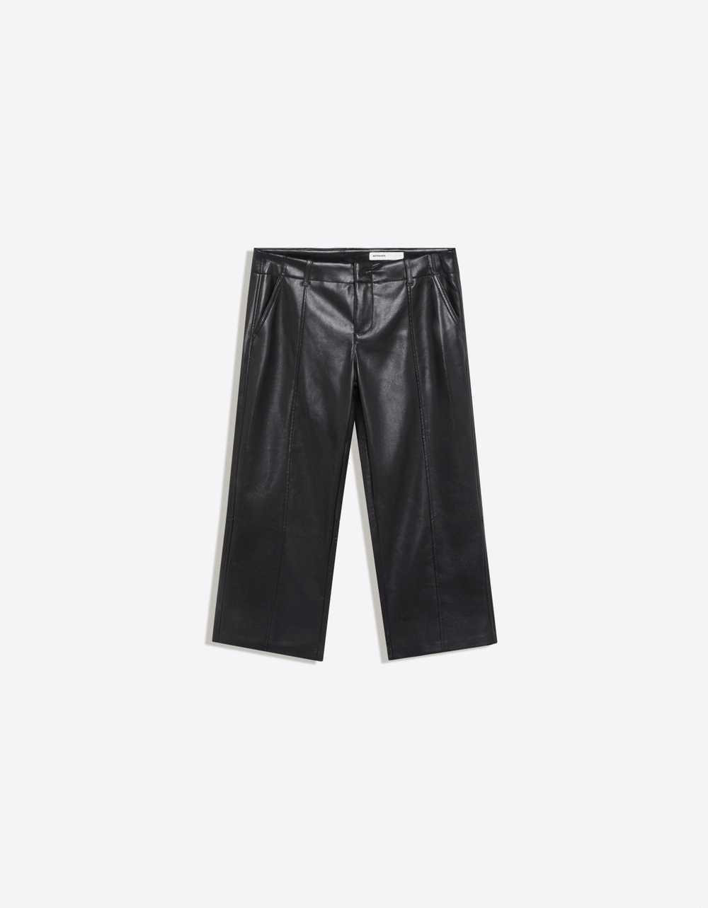 Женские брюки капри из искусственной кожи - BERSHKA