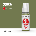 Акриловая краска AK Interactive Light Green 3GEN Figures, 18мл