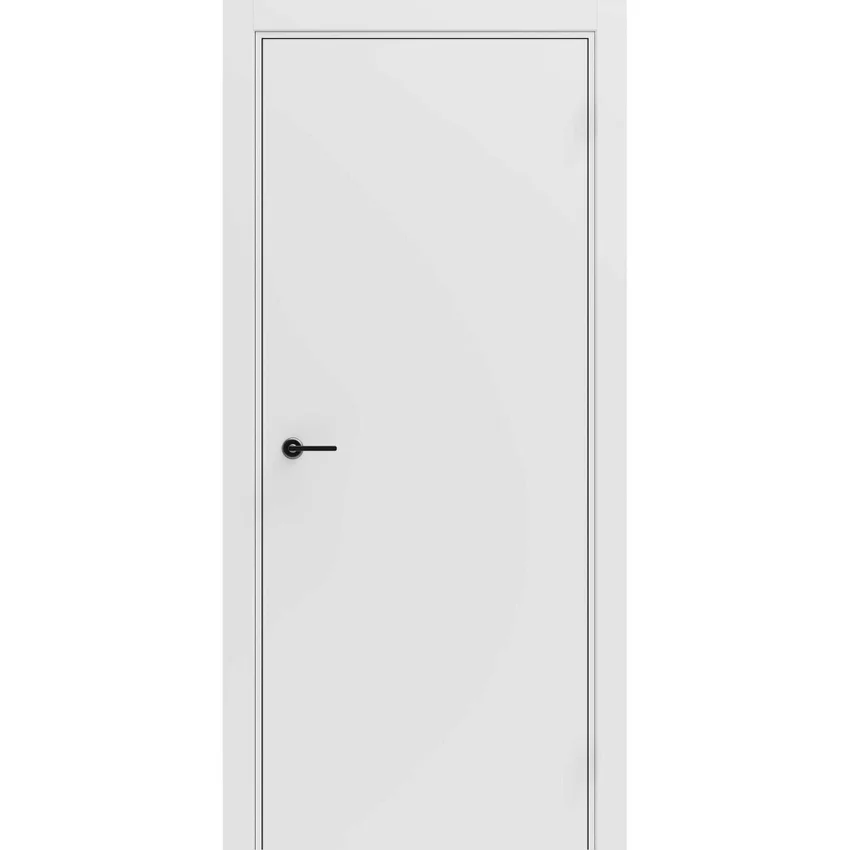 Межкомнатная дверь Porta ПТА-50B белая Shellac White чёрный лампас глухая