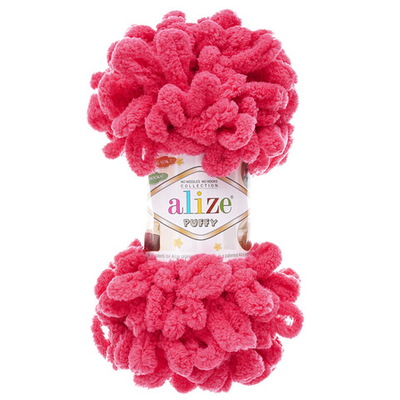 Пряжа Alize (Ализе) Puffy / уп.5 мот. по 100 г, 9м, 149 фуксия A