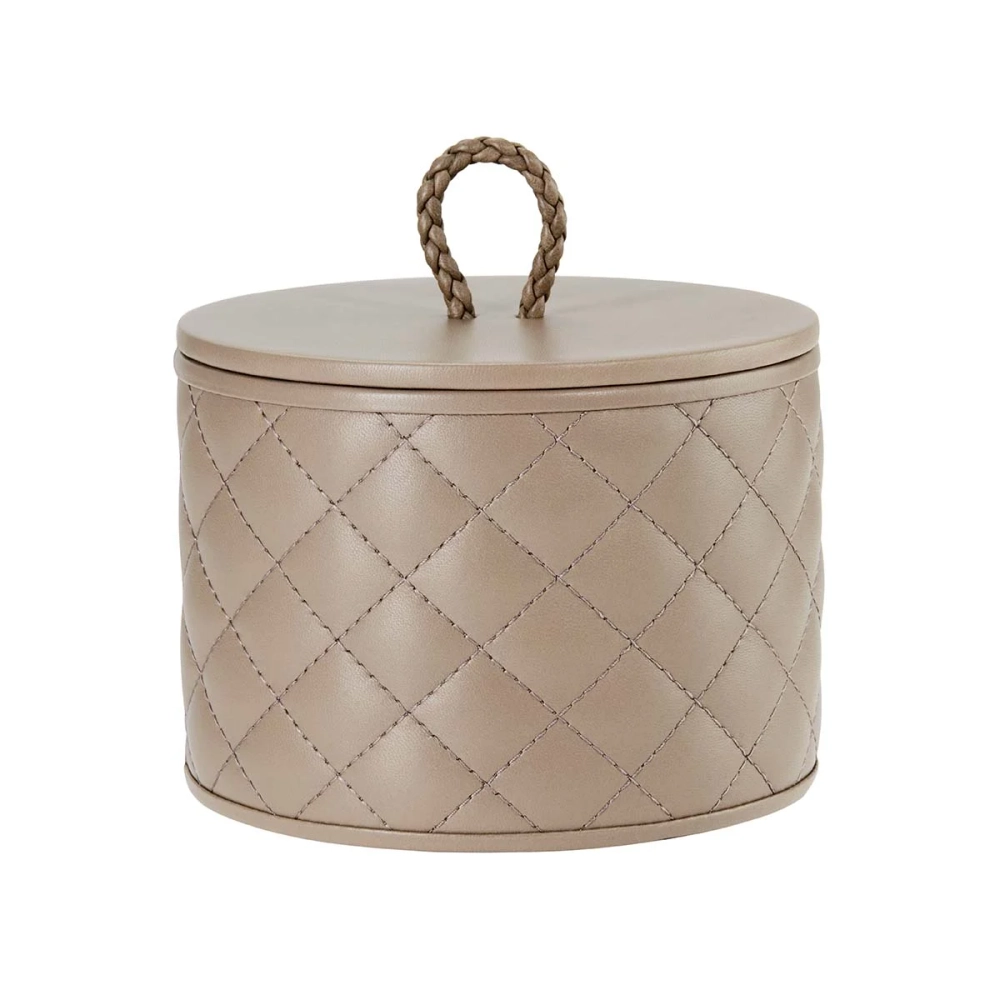 Шкатулка круглая Giobagnara Jana Diamonds Taupe, 12 см