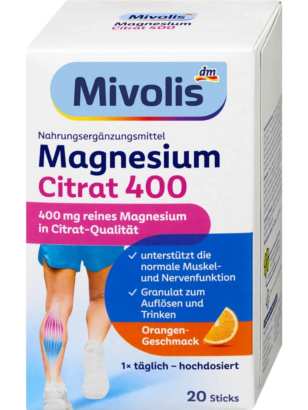 Mivolis цитрат магния 400г, 20 шт., 120 г.