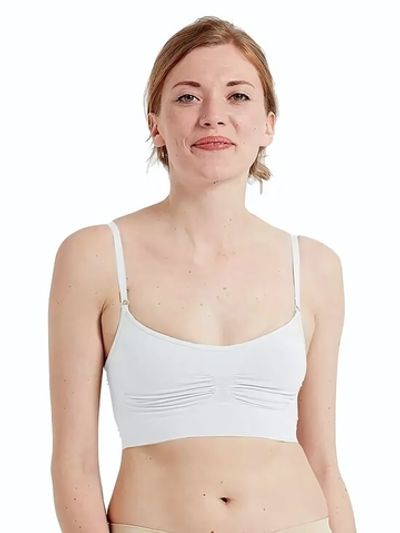 Бюстгальтер-топ Eco-wear на тонких бретелях (Размер: M-L) (Цвет: белый)