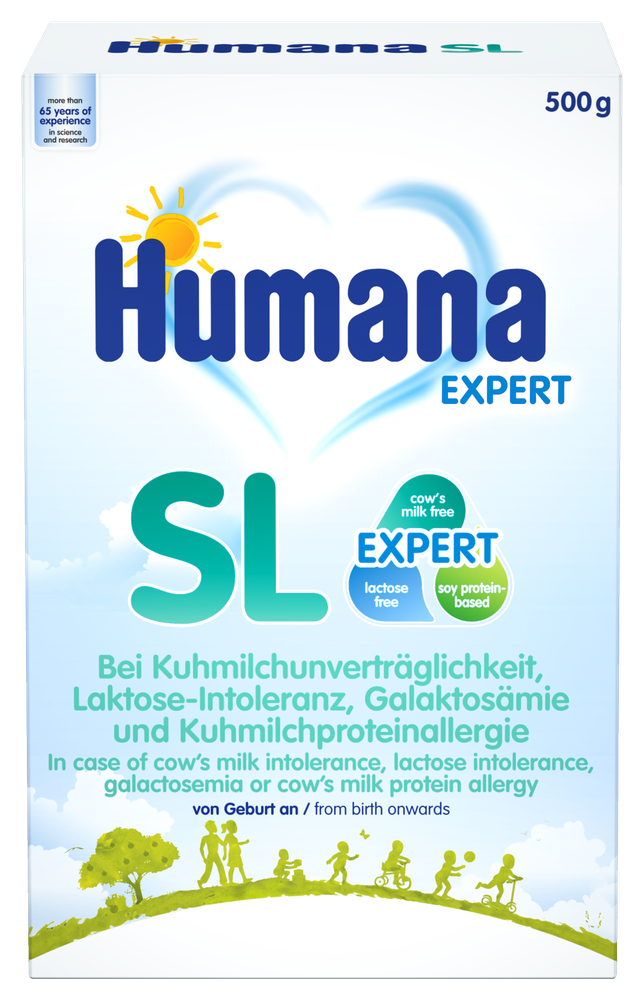 Смесь безлактозная Humana SL Expert с 0 месяцев, 500г. Смесь безлактозная Humana SL Expert с 0 месяцев, 500г.
