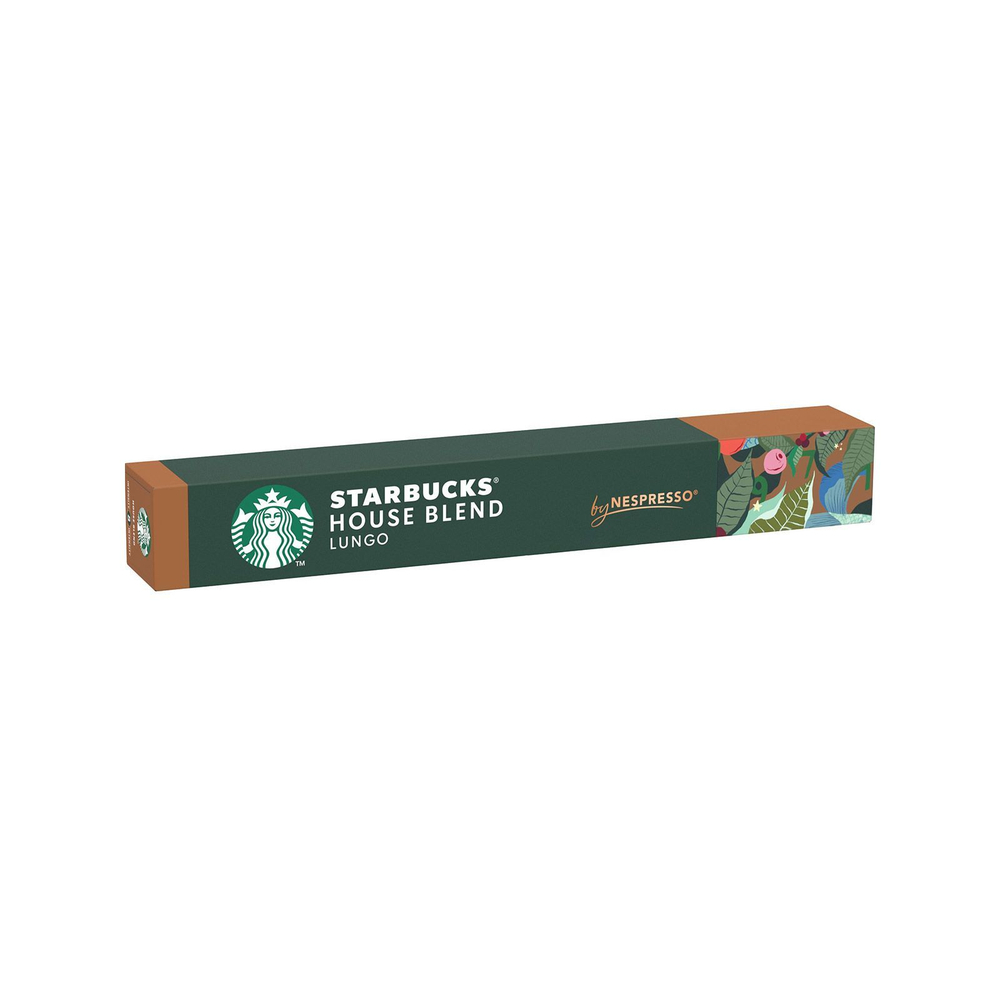 Кофейные капсулы Starbucks Nespresso House Blend Lungo 10 капсул 57 г (Из Финляндии)