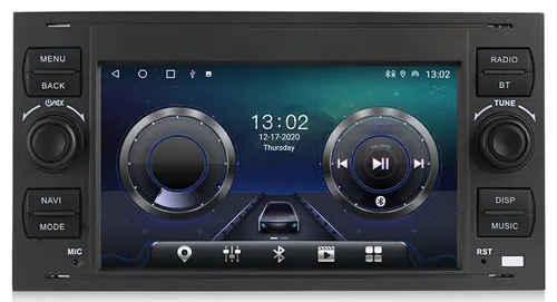 Магнитола для Ford Transit 6, C-Max, Kuga 1, Fusion и пр. - Kuberg MKD-7031B-A7 (без DVD), Android 14, Быстрая, CarPlay, SIM-слот