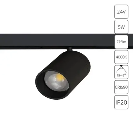 Магнитный трековый светильник Arte Lamp PRESTO A6228PL-1BK, 1хLED