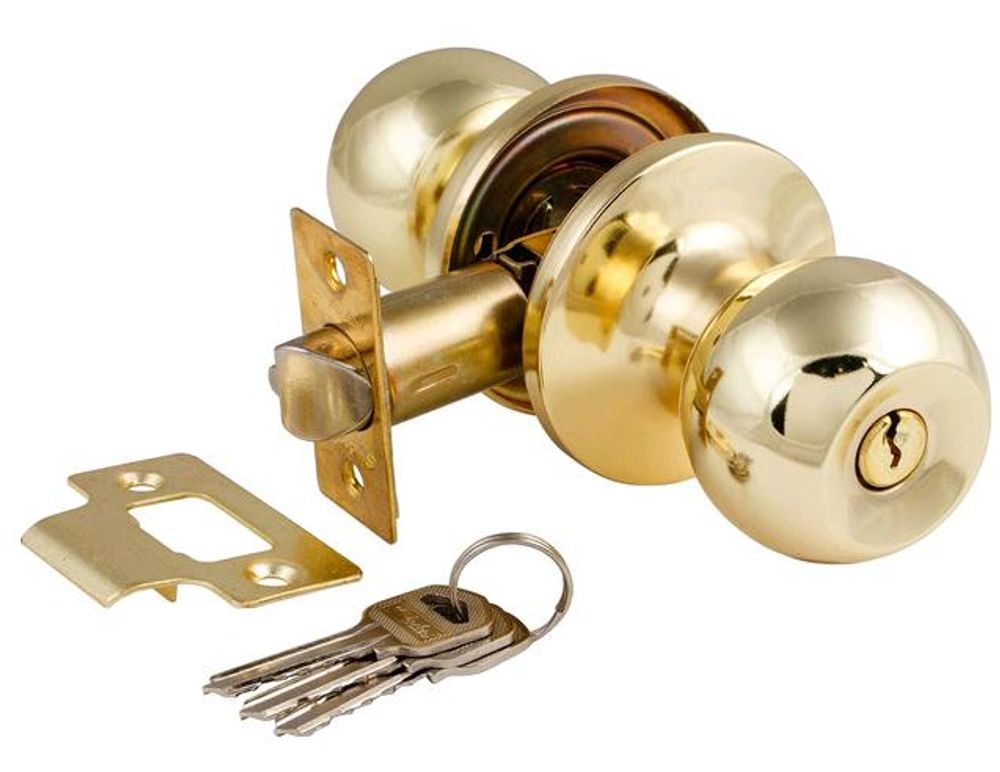 Защелка-Комплект S-Locked 6072-01 PB круглая ключ/фиксатор ЗОЛОТО /115224 Защелка-Комплект S-Locked 6072-01 PB круглая ключ/фиксатор ЗОЛОТО /115224