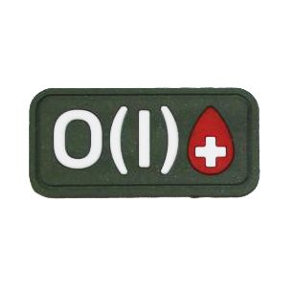 Патч ПВХ "Группа крови O (I) Rh+" (олива)