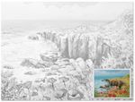 Холст на картоне с контуром BRAUBERG ART CLASSIC "ЦВЕТЫ И МОРЕ", 30х40, грунтованный, хлопок, 191541