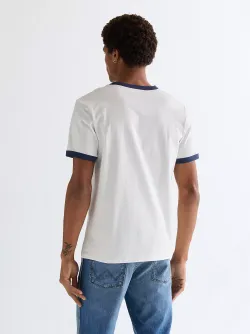 Футболка мужская WRANGLER RINGER TEE WORN WHITE