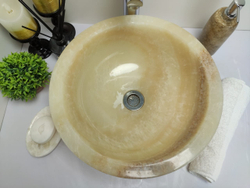 Раковина из оникса Bowl Yellow BO-60368 40x40x15 из натурального камня