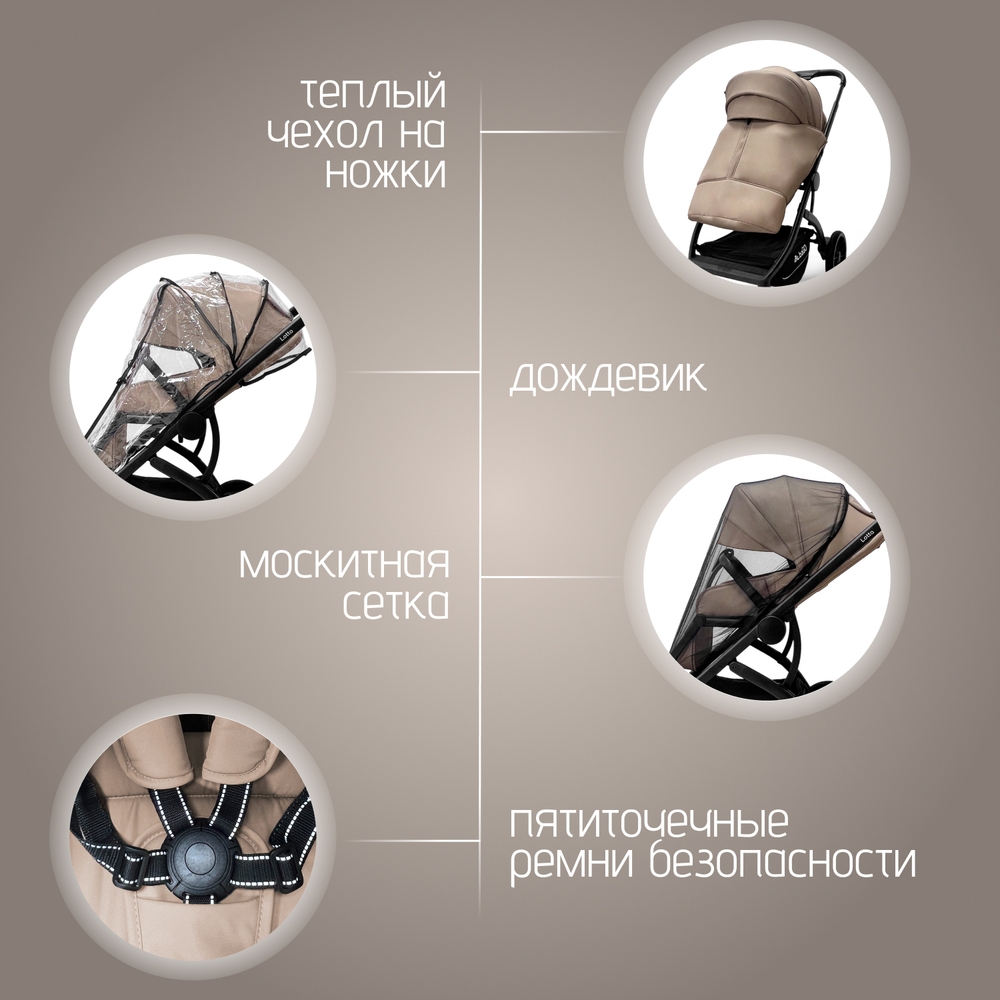 Модульная коляска BubaGO Lotta Thermo 3в1