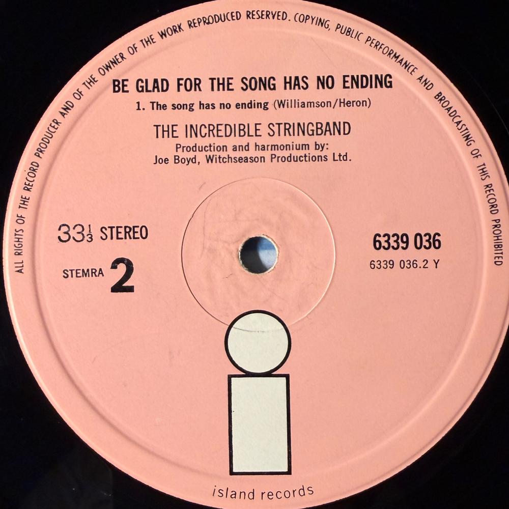 The Incredible String Band – Be Glad For The Song Has No Ending (Голландия 1971г.) Т
