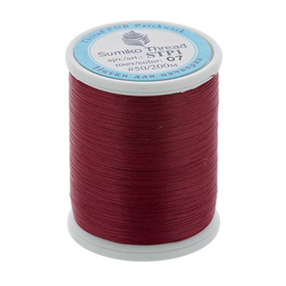 Нитки для пэчворка SumikoThread 200 м, (219 ярд), 07 бордовый