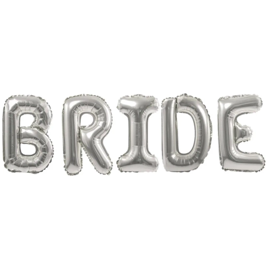 Шарик Буквы Bride серебро