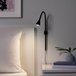 IKEA NÄVLINGE  (ИКЕА НÄВЛИНГЕ)  -  Светодиодный прожектор с кронштейном, настенный, черный