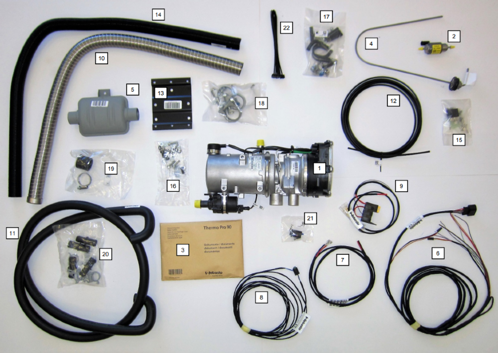 9031890D Предпусковой подогреватель Webasto Thermo Pro 90 (дизель)