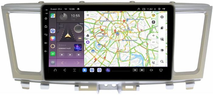 Магнитола для Infiniti QX60, JX35 (пластиковый верх) - Kuberg QLed, Android 13, Быстрейшая, CarPlay, SIM-слот