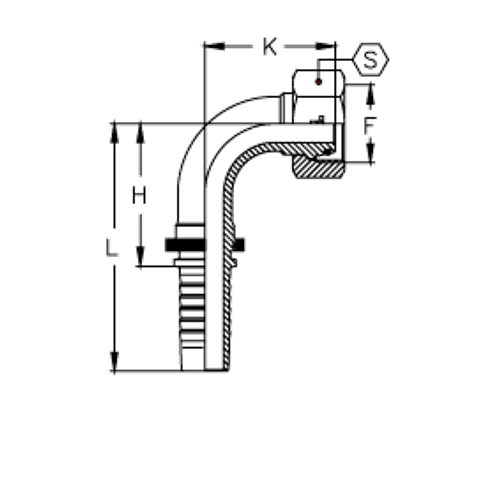 Фитинг DN 25 DKO-S (Г) 42x2 30 (90)
