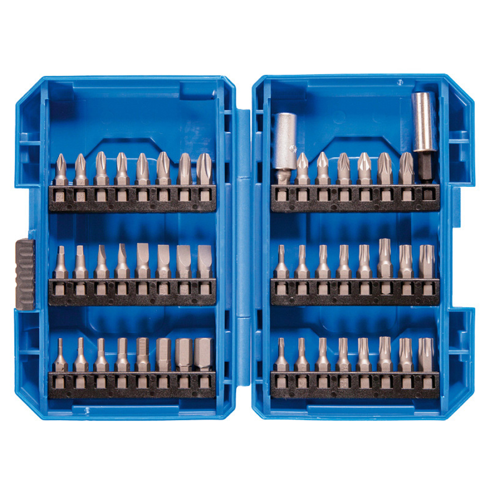 Набор вставок (бит) 1/4", HEX, TORX, SQUARE, Phillips, Pozidriv, Slotted, 49 предметов KING TONY 1049CQ