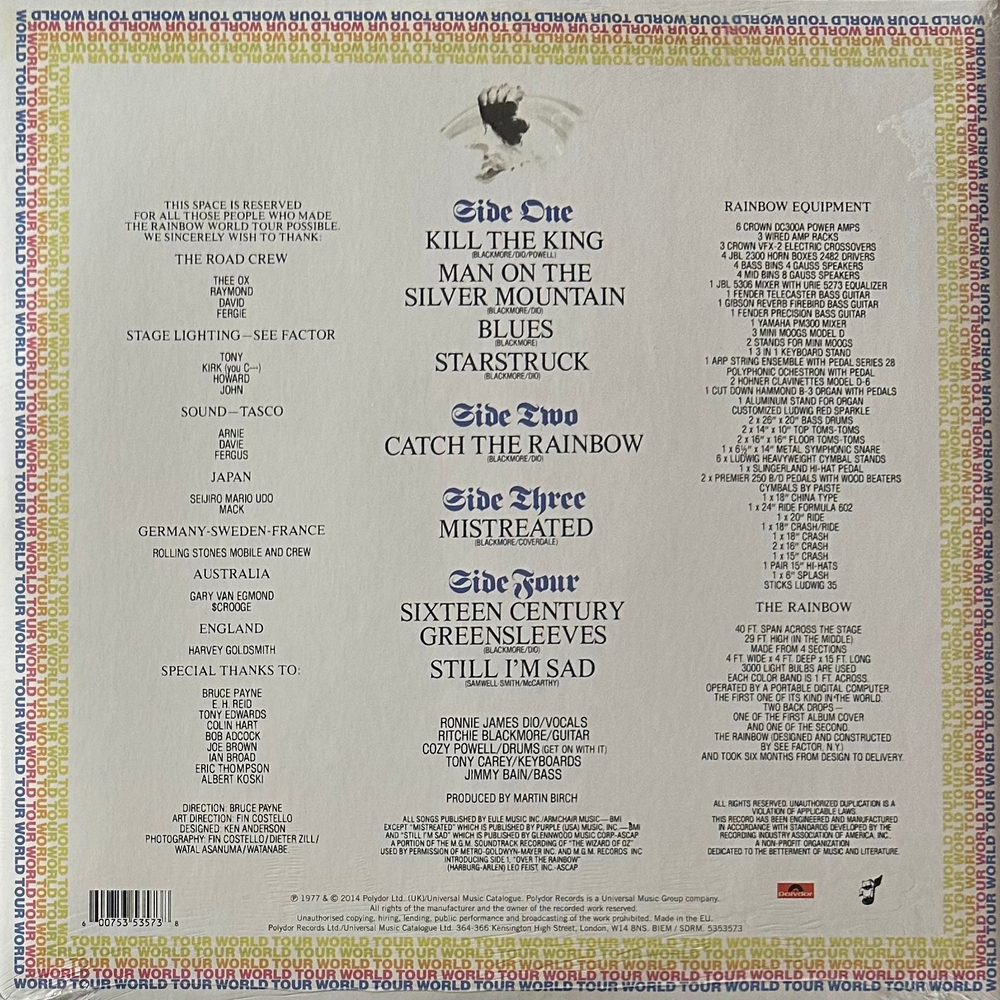Rainbow ‎– On Stage 2LP (Европа 2015г.)