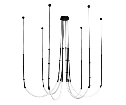 08060-6A,19 Люстра Бофорт черный d150 h150 Led 100W (4000K). ТМ Kink Light