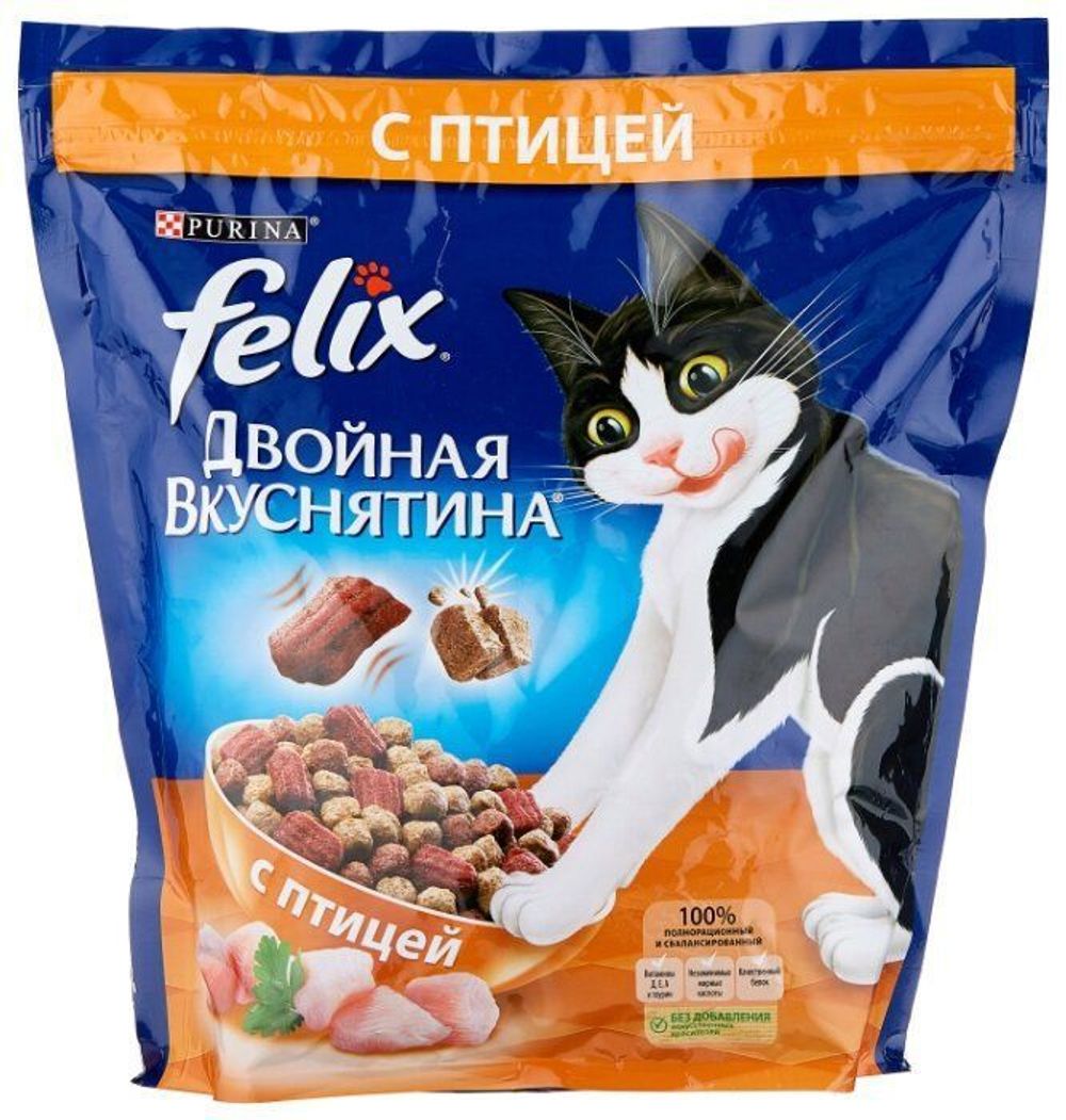 FELIX Двойная вкуснятина с птицей 8x600г